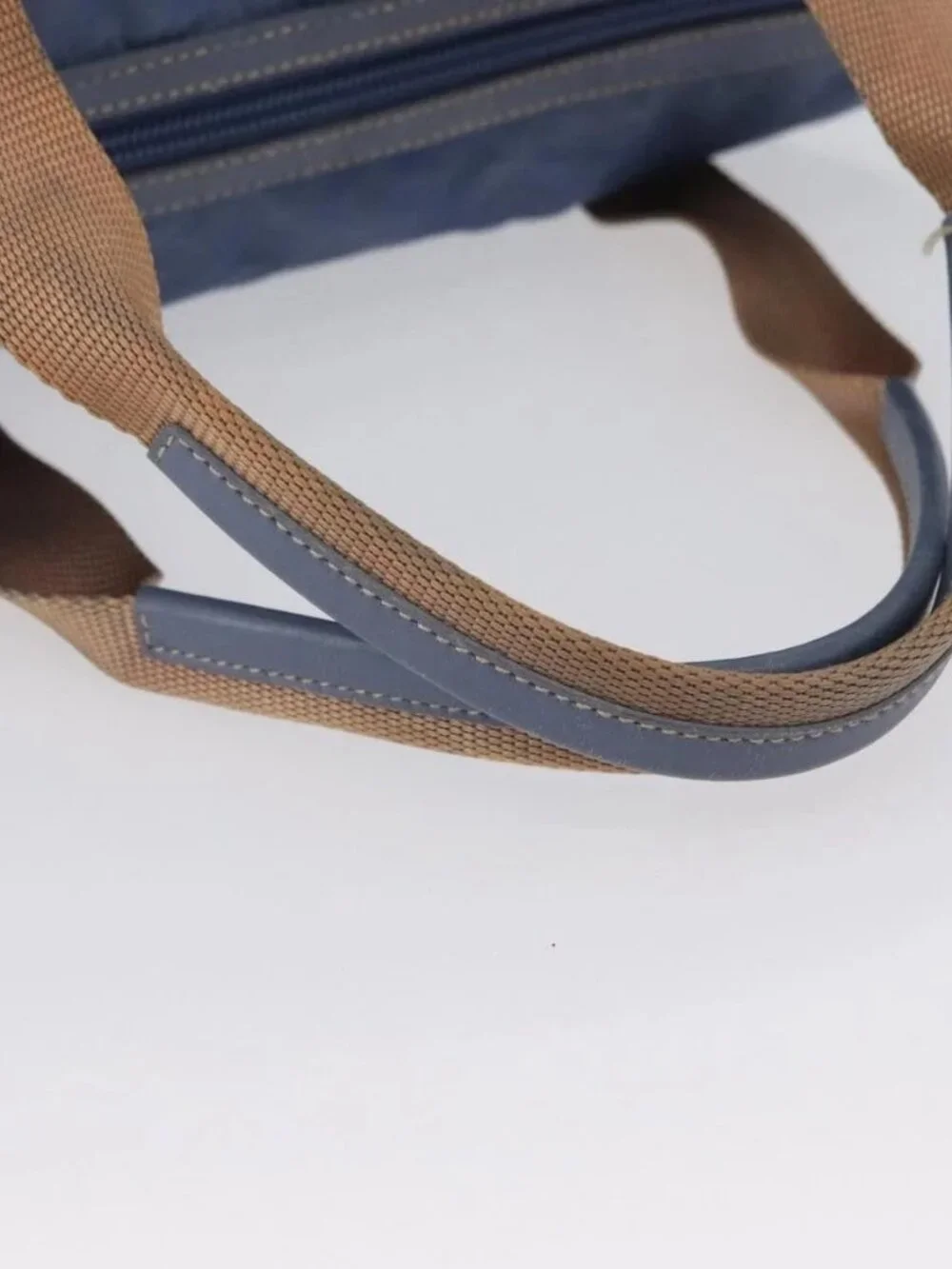 PRADA Hand Bag Nylon Blue Silver Auth mr2051 - Picture 7 of 15